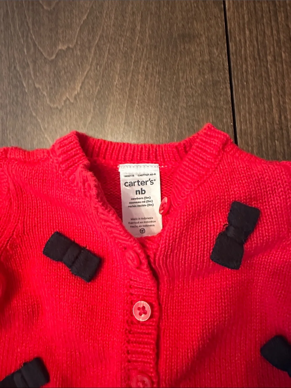 Carter's Baby Girl Holiday Cardigan and Black Floral Leggings Set